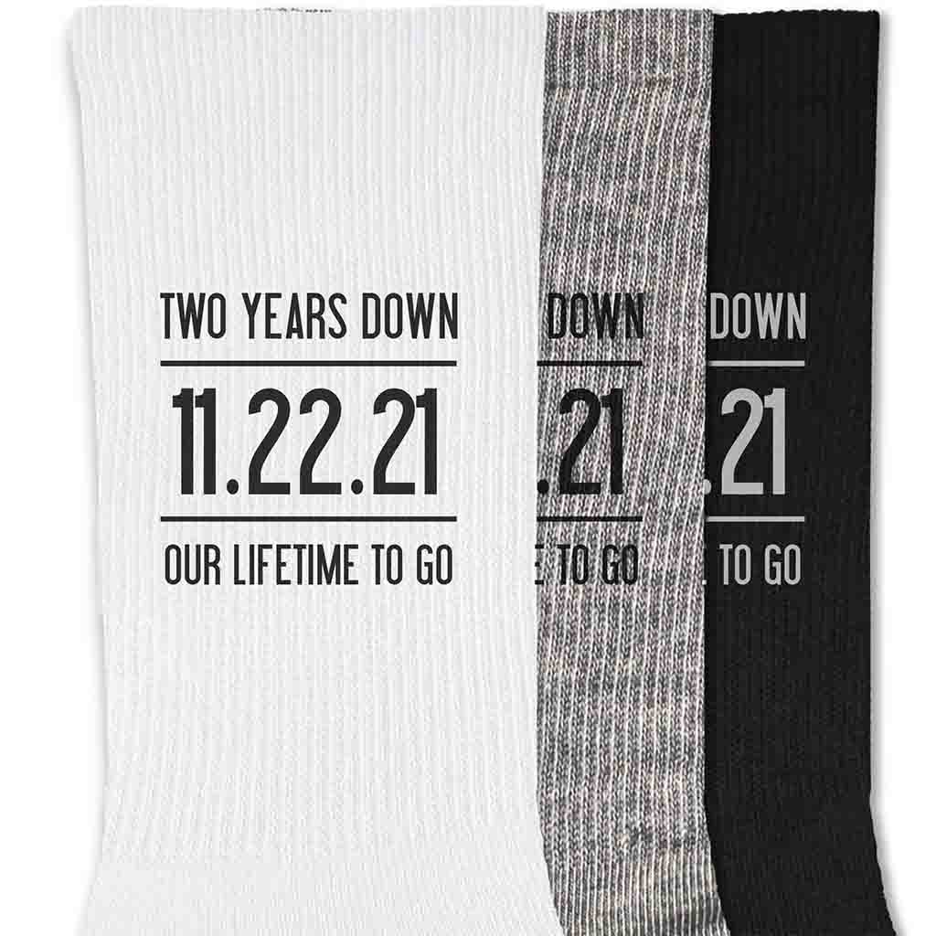 Cotton 2 Year Anniversary Socks for Husband