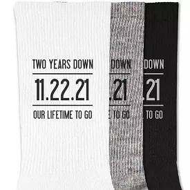 Cotton 2 Year Anniversary Socks for Husband