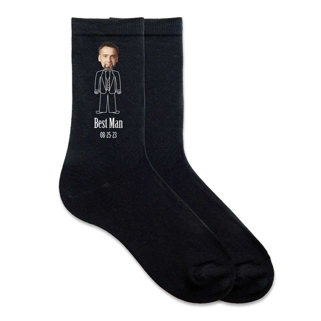 Custom Photo Socks with Photos of the Wedding Party