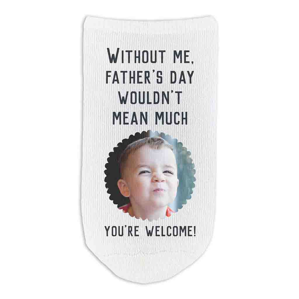 Customized No Show Photo Socks for Father’s Day Gift