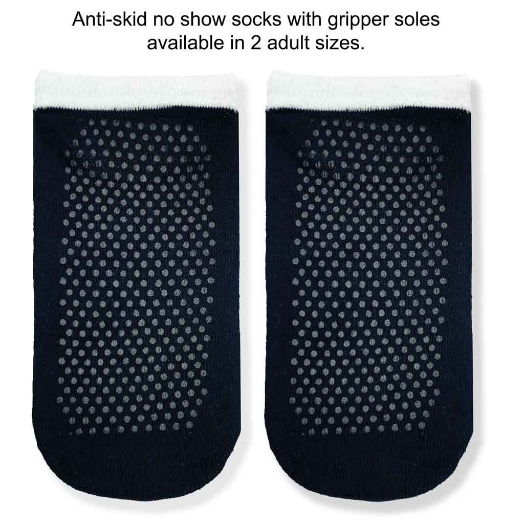 Design Your Own Custom Printed No Show Gripper Socks - Large