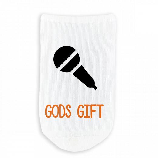 Design Your Own Custom Printed No Show Gripper Socks