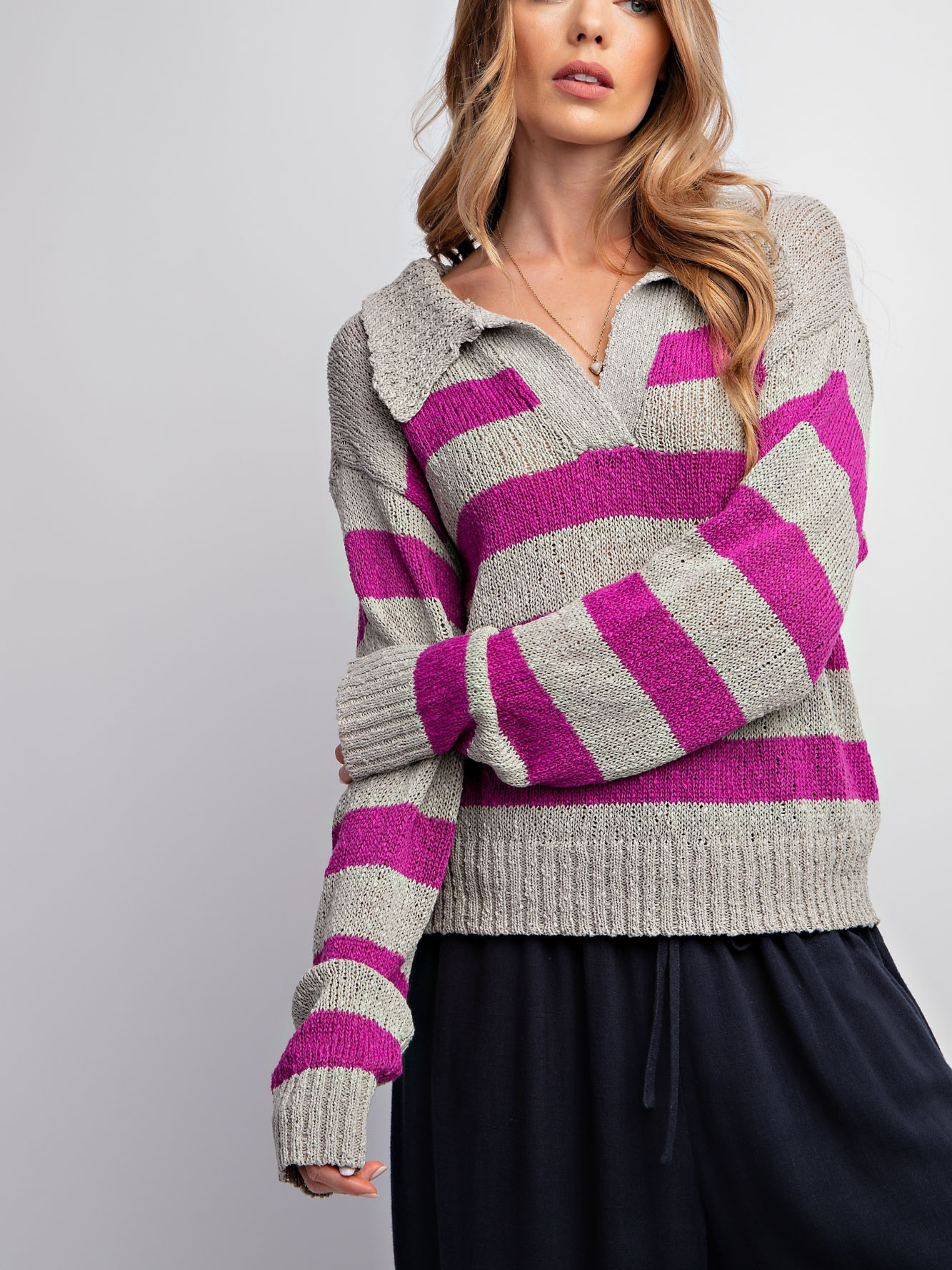 Drawn to You Stripe Sweater