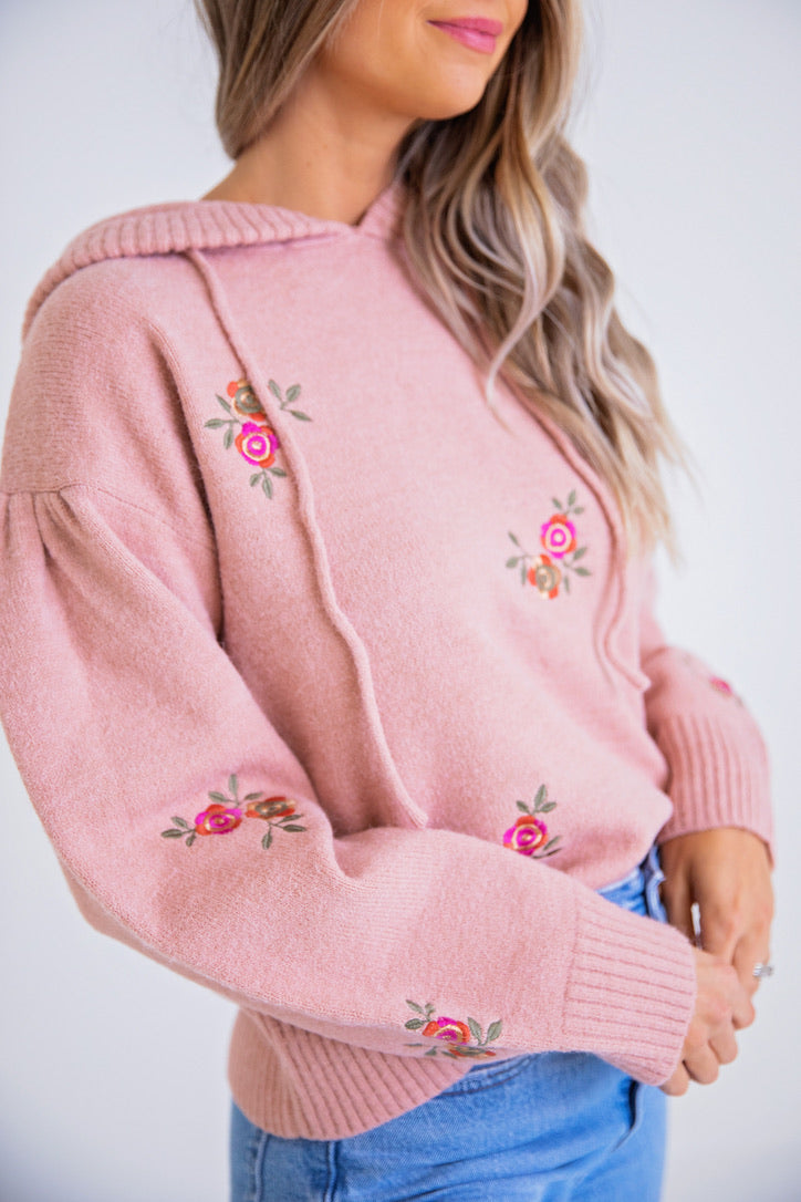 Floral Novelty Sweater Hoodie