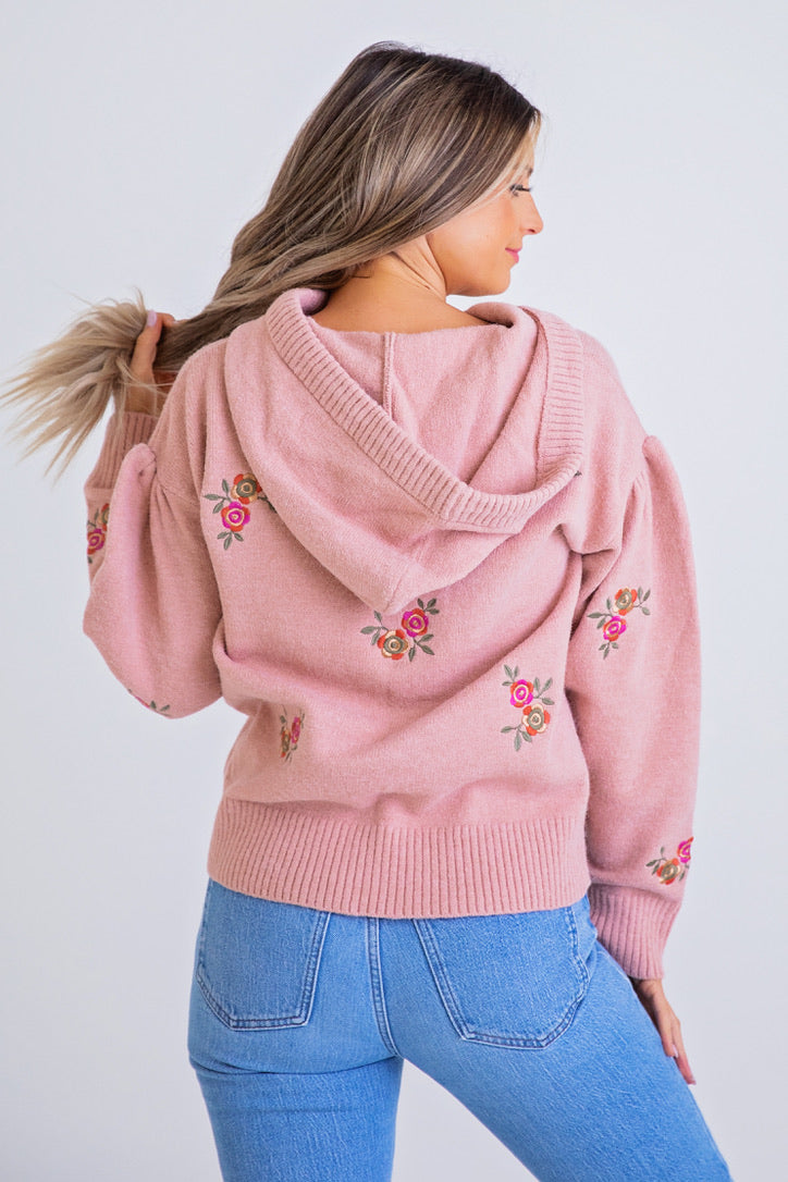 Floral Novelty Sweater Hoodie