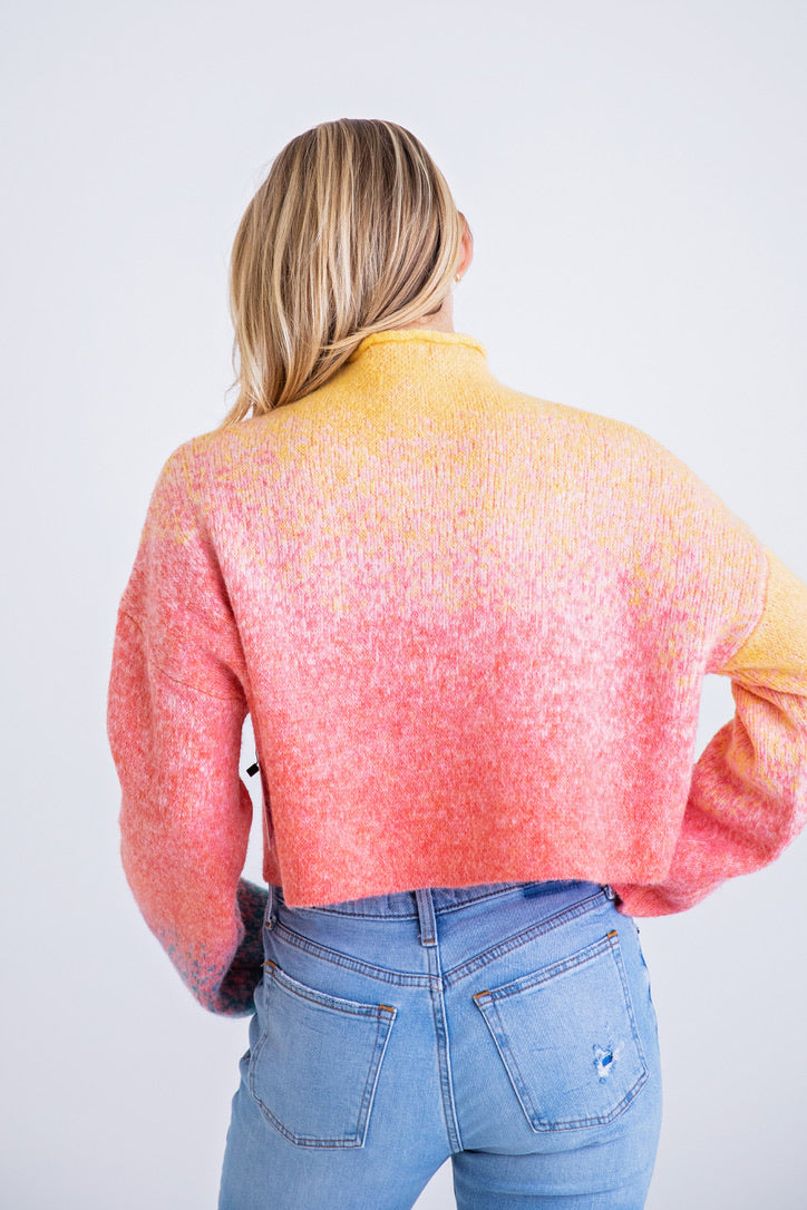 Mix Yarn Mock Sweater