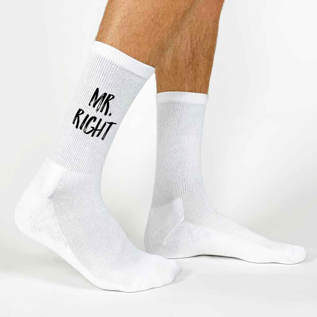 Mr. Right and Mrs. Always Right - Personalized Socks