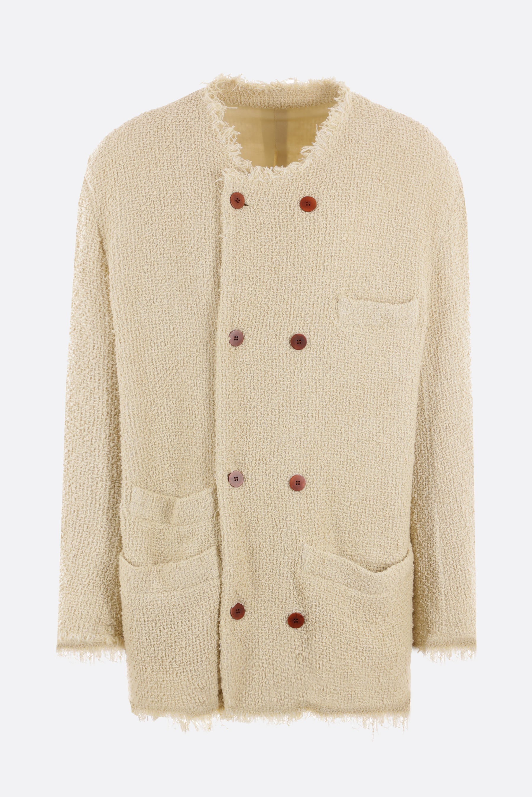 Officina double-breasted bouclé oversized jacket