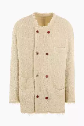 Officina double-breasted bouclé oversized jacket