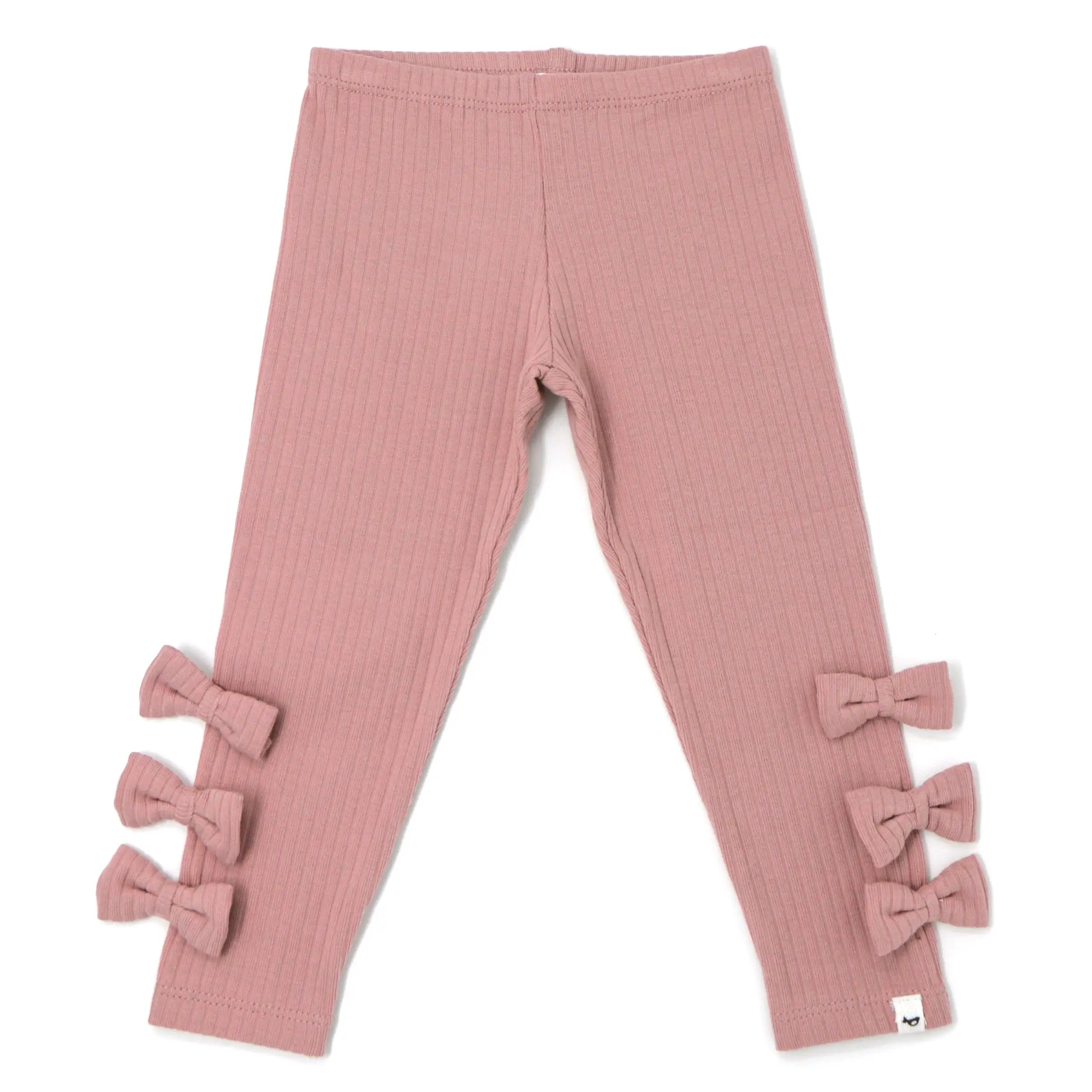 oh baby! Bow Leggings Wide Rib - Blush