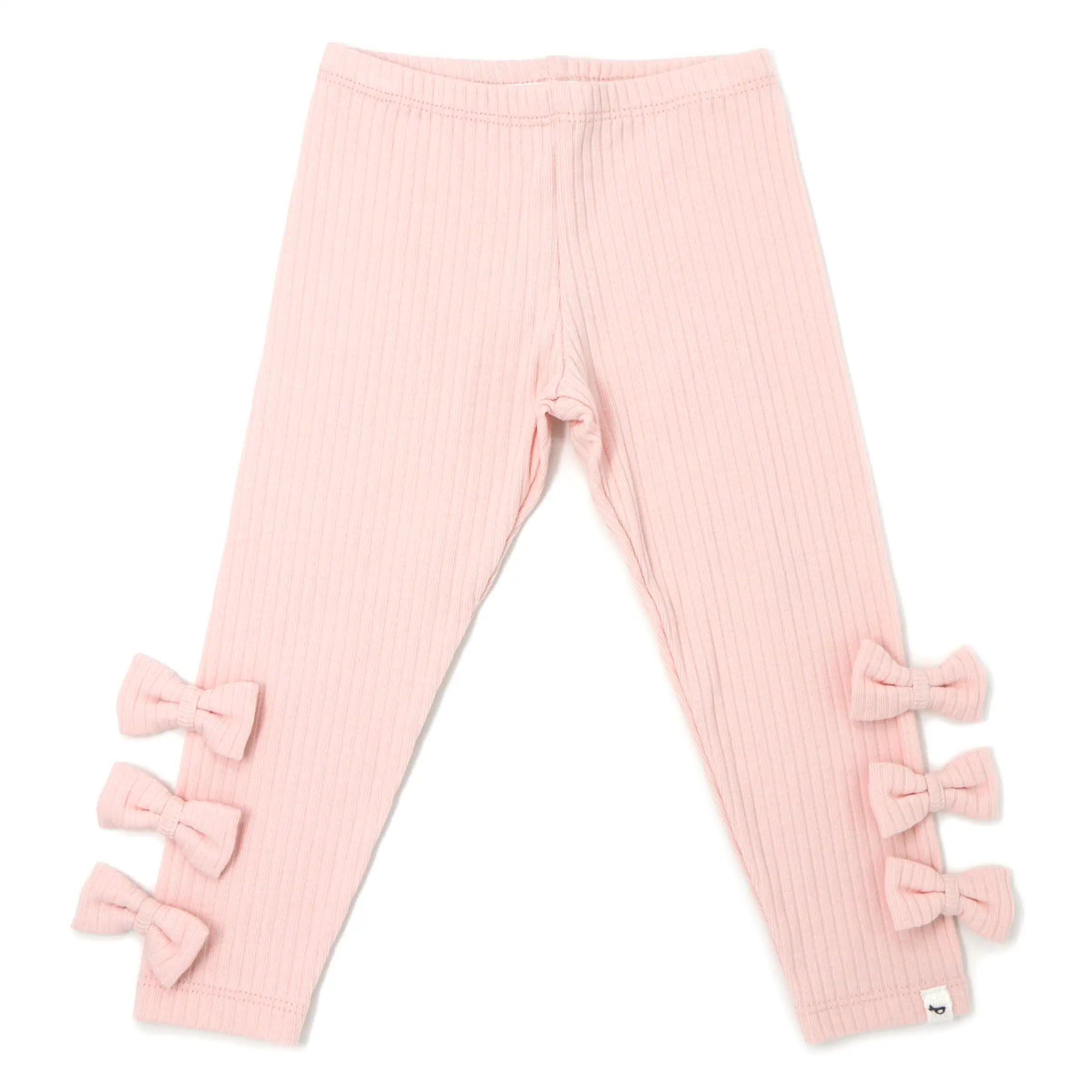 oh baby! Bow Leggings Wide Rib - Pale Pink