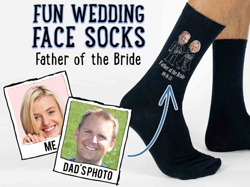 Personalized Father Of The Bride Socks with Photos