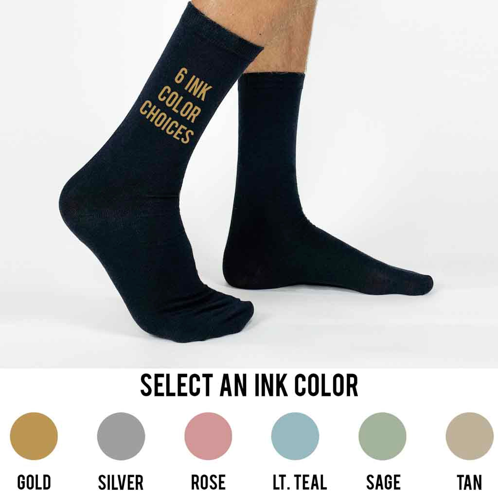 Personalized Groom Wedding Day Socks - Let's Do This