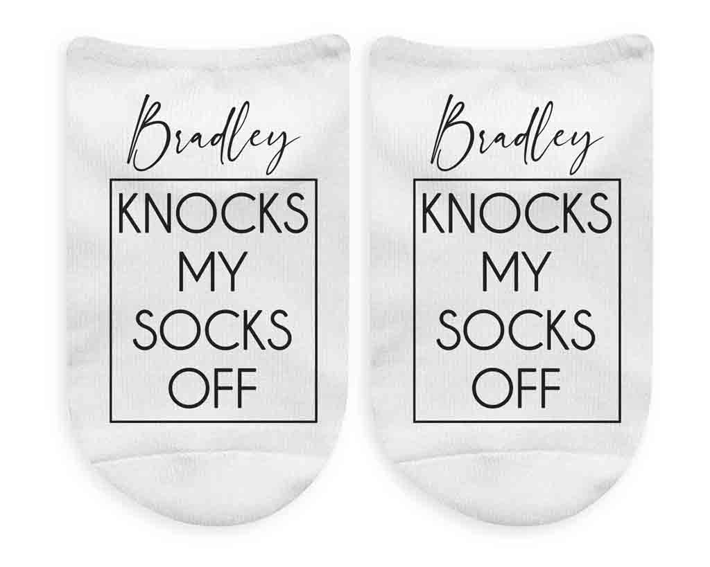 Personalized Knock My Socks Off - No Show Socks