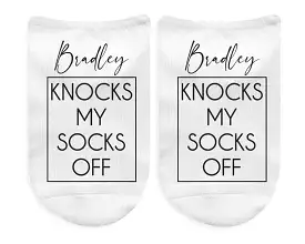 Personalized Knock My Socks Off - No Show Socks