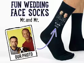 Personalized Mr. & Mr. Wedding Socks with Photos