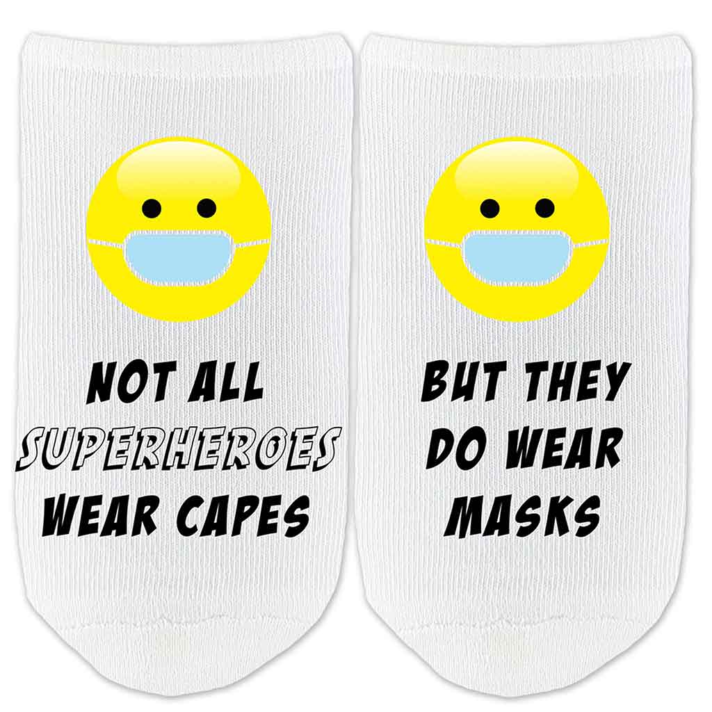 Printed No Show Socks for Our Superhero Healthcare Providers