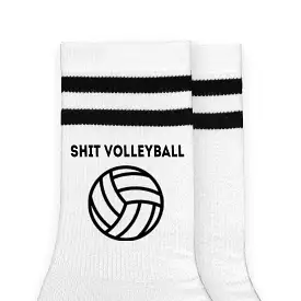 SHIT Volleyball Club Striped Crew Socks