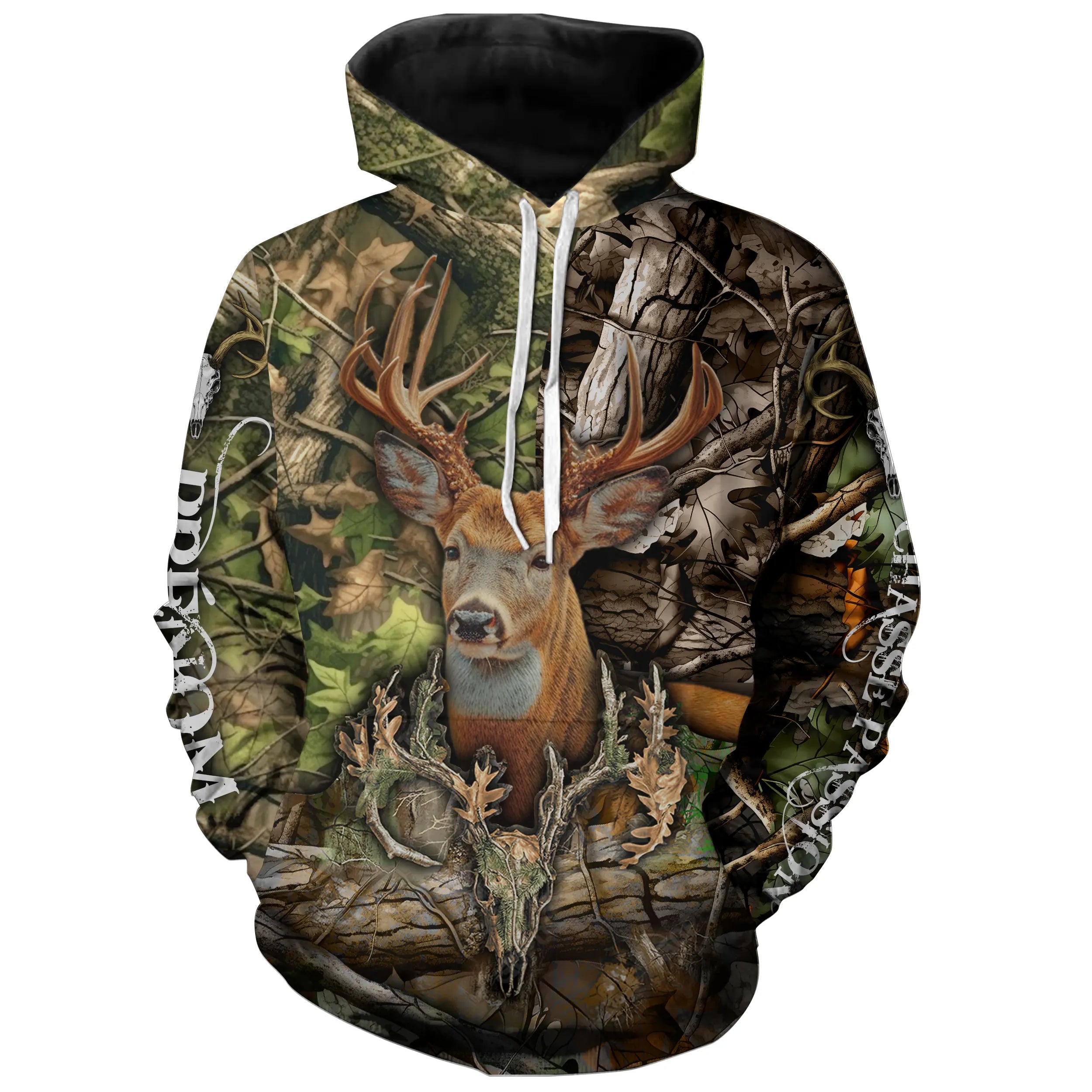 T-shirt Camouflage Chasse Passion, Chasse Au Cerf, Cadeau Perrsonnalisé Chasseur - CT07092236