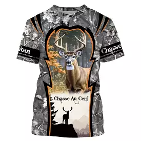 T-shirt Chasse Passion, Chasse Au Cerf, Cadeau Perrsonnalisé Chasseur - CT06092224