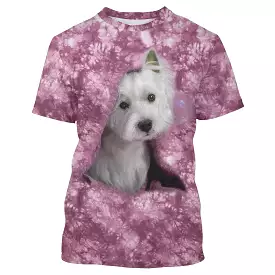 T-shirt Homme Femme Chien Mignon Quotidien Rose Basique Motifs 3D - CT16012310