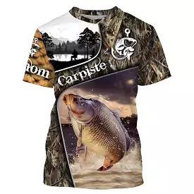 T-shirt Personnalisé Carpiste, Cadeau Pêcheur, Pêche De La Carpe - CT09092230