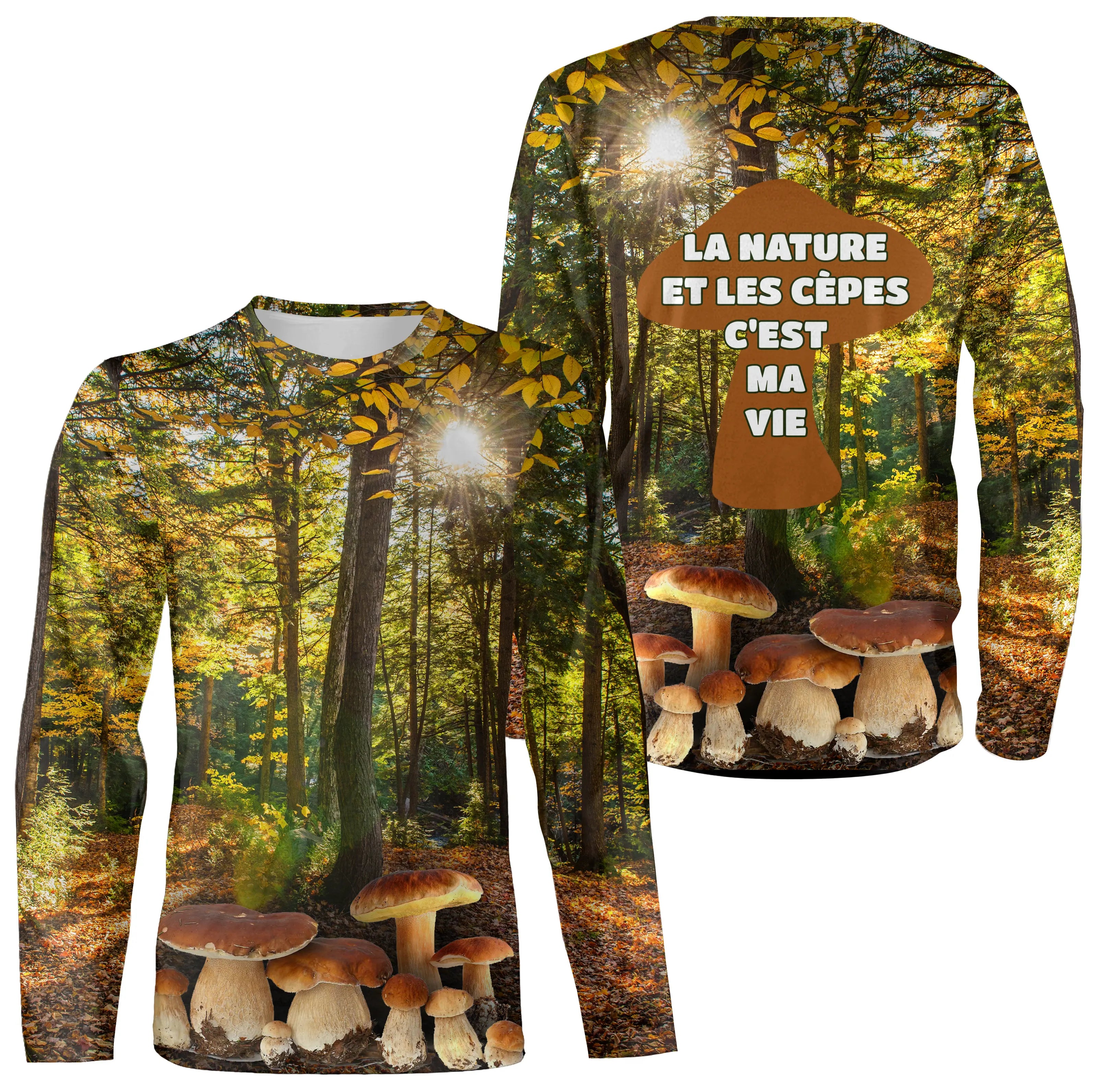 T-shirt, Sweat A Capuche Imprimé, La Nature Et Les Cèpres C'est Ma Vie - CT11102348