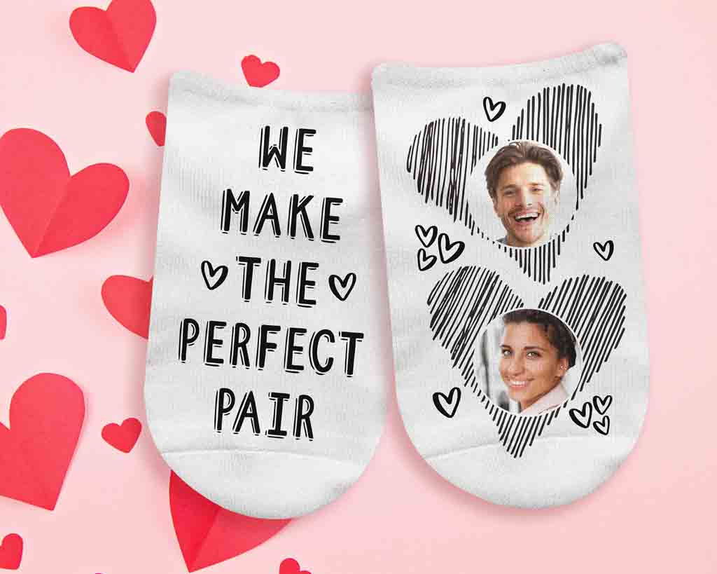 The Perfect Pair Personalized Photos No Show Socks