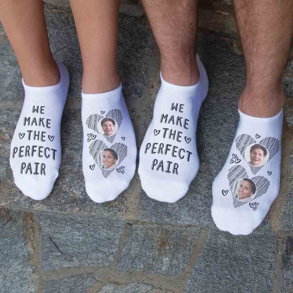 The Perfect Pair Personalized Photos No Show Socks