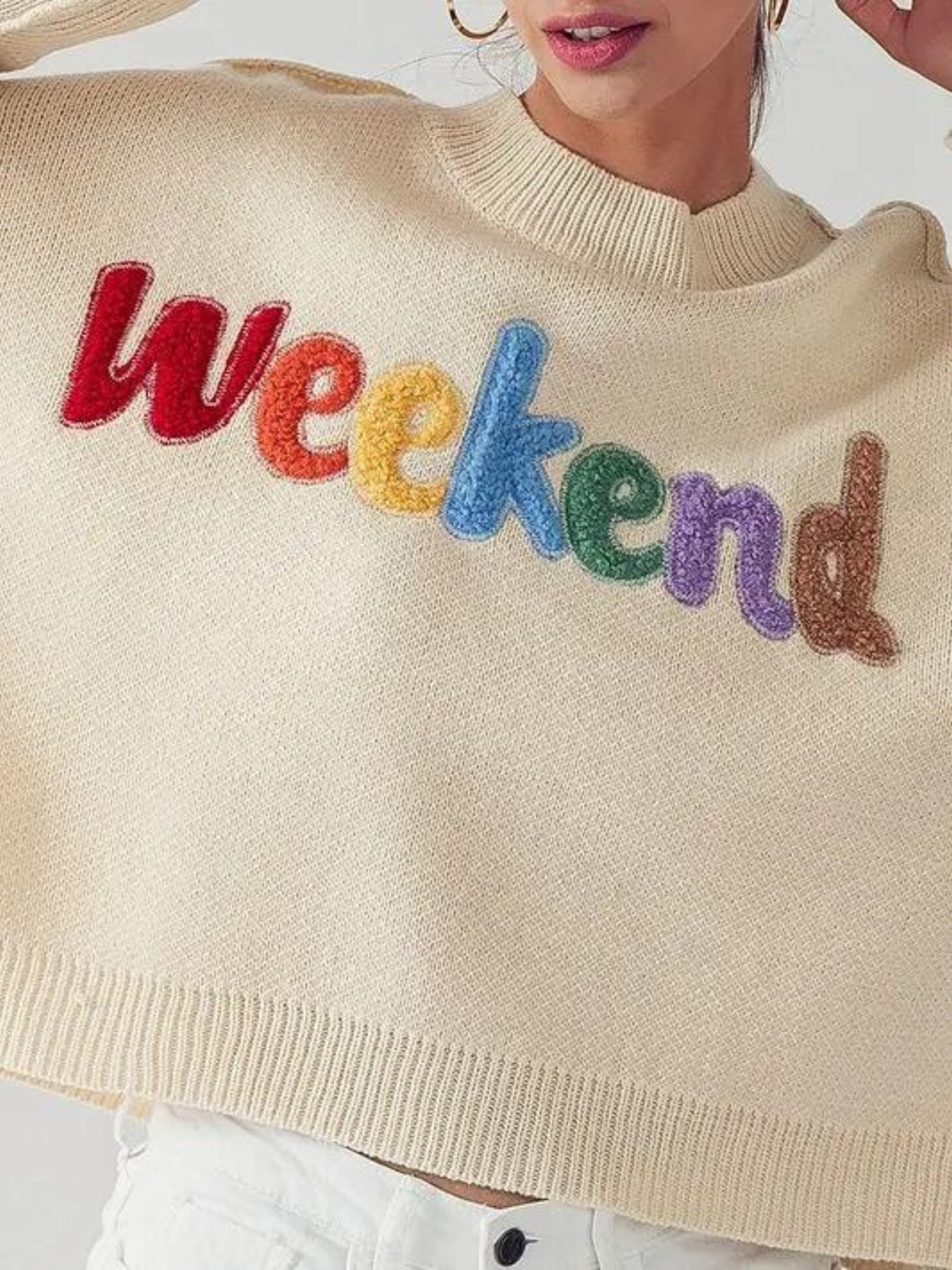 Weekend Embroidered Sweater