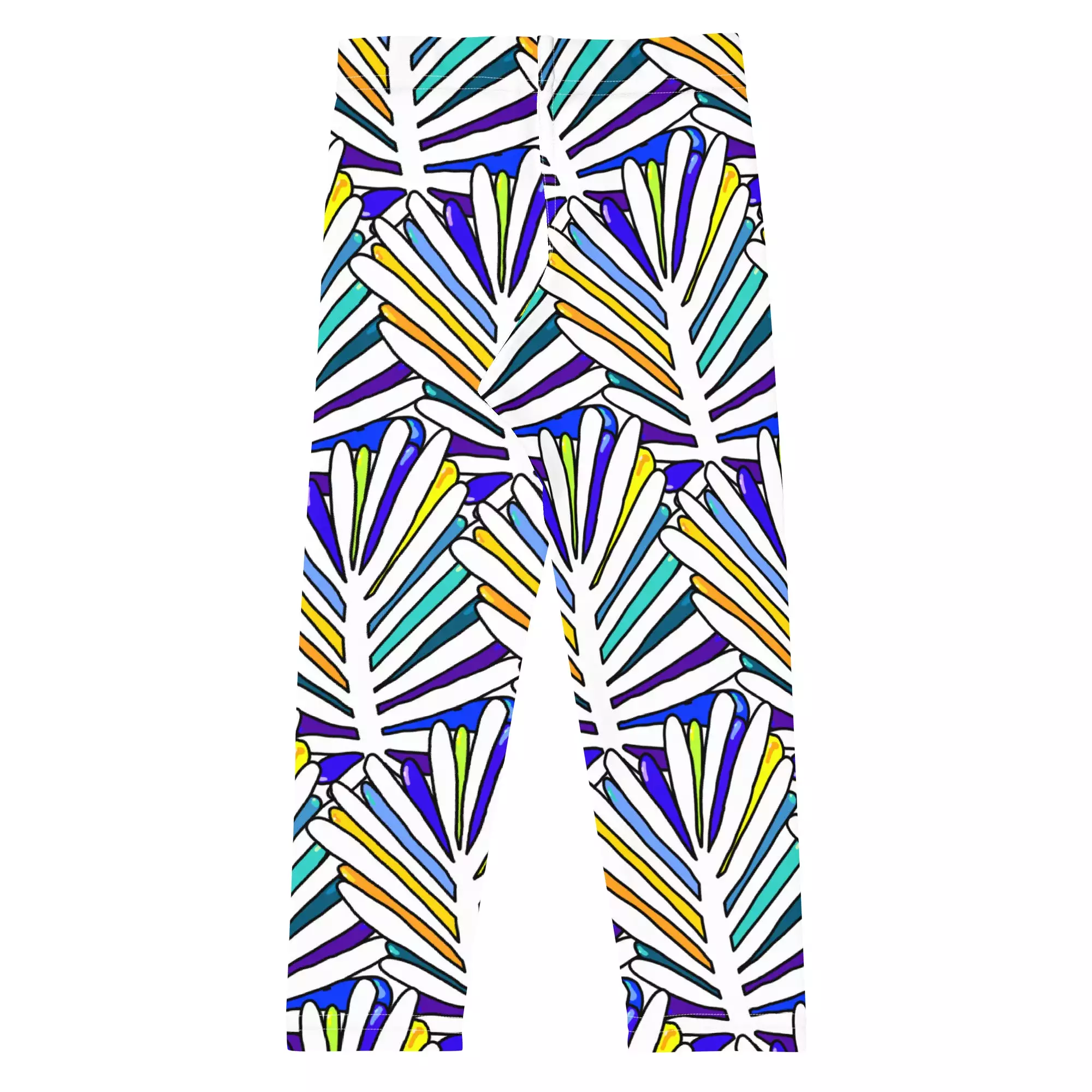 White Leaf All-Over Kid's Leggings